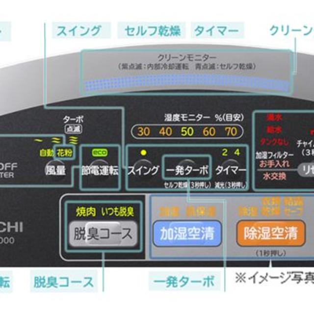 日立(ヒタチ)の★【人気】EP-GV1000-W [除湿・加湿空気清浄機 (空気清浄25畳まで) スマホ/家電/カメラの生活家電(空気清浄器)の商品写真