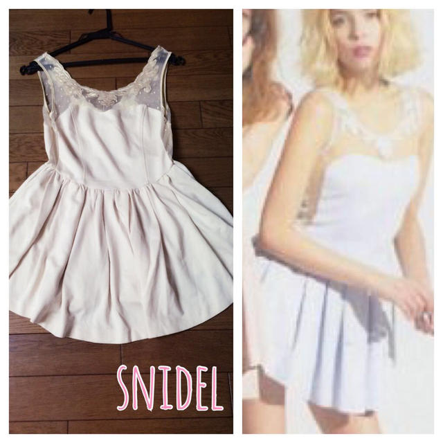 SNIDEL(スナイデル)のSnidel♡ドットチュール切替トップス レディースのトップス(シャツ/ブラウス(半袖/袖なし))の商品写真