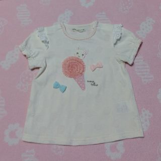 クーラクール(coeur a coeur)のアイスアップリケT  アイボリー(Tシャツ/カットソー)