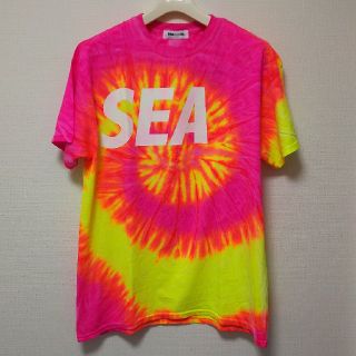 ジーディーシー(GDC)の【新品未使用】WIND AND SEA TIE-DYE Tシャツピンク サイズＬ(Tシャツ/カットソー(半袖/袖なし))