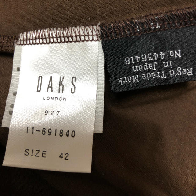 DAKS(ダックス)のDAKS ７分Ｔシャツ ブラック42 レディースのトップス(Tシャツ(長袖/七分))の商品写真