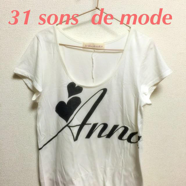 31 Sons de mode(トランテアンソンドゥモード)のネームTシャツ Anna レディースのトップス(Tシャツ(半袖/袖なし))の商品写真