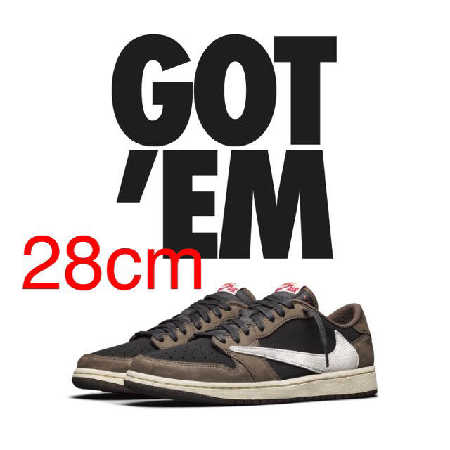 NIKE(ナイキ)のJordan1 low Travis scott 28cm メンズの靴/シューズ(スニーカー)の商品写真