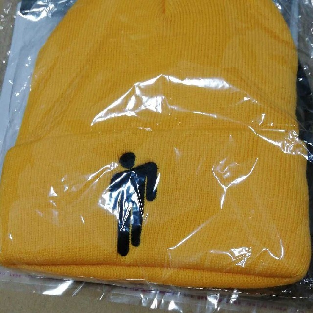 billie eilish ニット帽（黄色）の通販 by ヤキュウっぽい's shop｜ラクマ