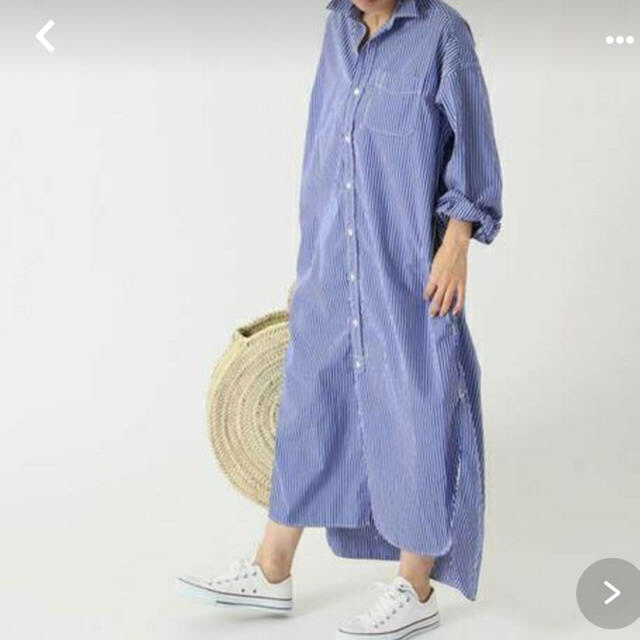 DEUXIEME CLASSE(ドゥーズィエムクラス)の期間限定で出品 即完売人気🌟AMERICANA STRIPE シャツワンピース レディースのワンピース(ロングワンピース/マキシワンピース)の商品写真