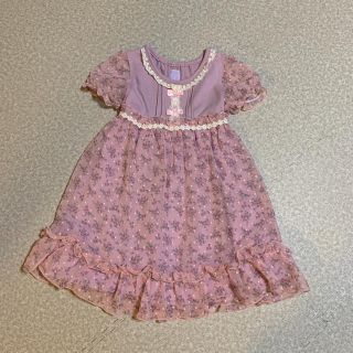 アクシーズファム(axes femme)のaxes femme kids 小花柄シフォンワンピース120♡美品(ワンピース)