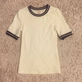 エイチアンドエム(H&M)のライン入りリブトップス☆Tシャツセット(Tシャツ(半袖/袖なし))