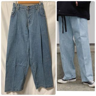 サンシー(SUNSEA)のNEONSIGN ネオンサイン WIDE DENIM SLACKS -USED-(デニム/ジーンズ)