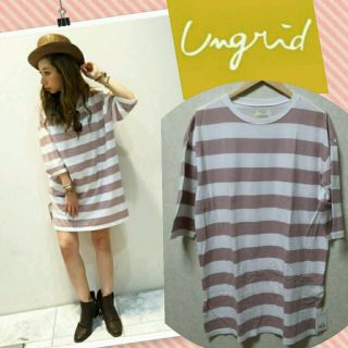 アングリッド(Ungrid)の新品 プリントボーダースリットBig (Tシャツ(長袖/七分))