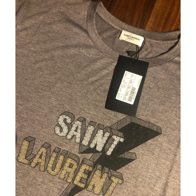 正規 Saint Laurent サンローランパリ 襟足ロゴ Tシャツ