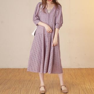 ナチュラルクチュール(natural couture)のホイップ様専用 エンブロイダリーレースワンピース(ロングワンピース/マキシワンピース)