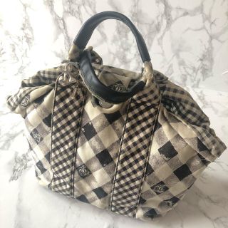 シャネル(CHANEL)のCHANEL ギンガムチェック ハンドバッグ(ハンドバッグ)