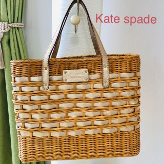 ケイトスペードニューヨーク(kate spade new york)の最終お値下げです。Kate spade カゴバッグ(かごバッグ/ストローバッグ)