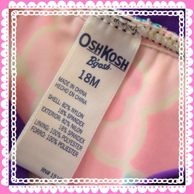 OshKosh(オシュコシュ)のOshKosh水着☆中古☆18M キッズ/ベビー/マタニティのベビー服(~85cm)(水着)の商品写真