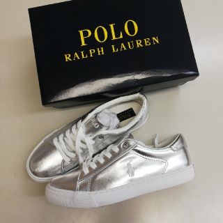 ポロラルフローレン(POLO RALPH LAUREN)のりょりょ様　POLO RALPH LAUREN キャンバス スニーカー　シルバー(スニーカー)