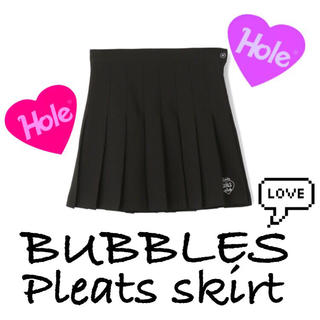バブルス(Bubbles)のBUBBLES プリーツスカート(黒)(ミニスカート)