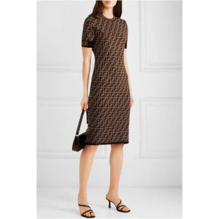 FENDI FF ワンピース SS19 ジャカードニットワンピース 36 | www