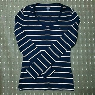 トミーヒルフィガー(TOMMY HILFIGER)のトミーヒルフィガー ボーダー 秋物処分(Tシャツ(長袖/七分))