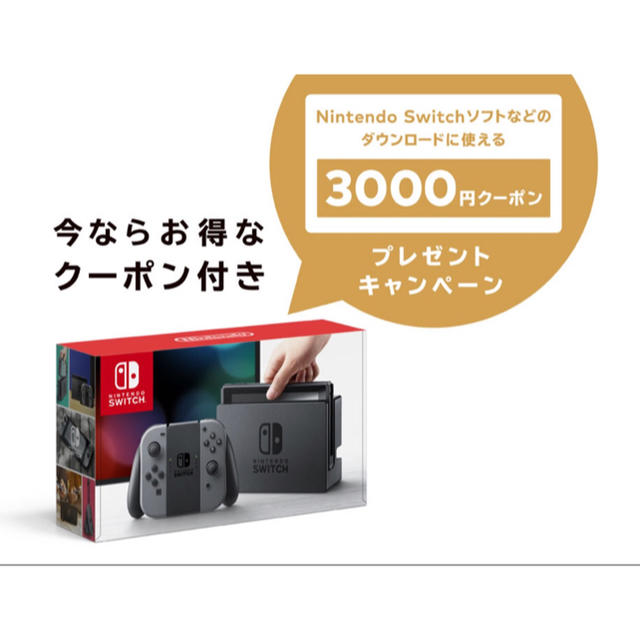 任天堂スイッチ グレー クーポン付き