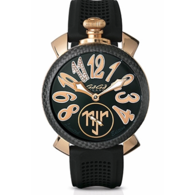 ガガミラノ 48mmブラック&ゴールド GaGaMILANO-