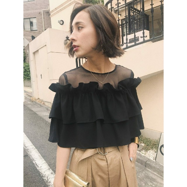 AMERI VINTAGE アメリ UNDULATE SHEER TOP