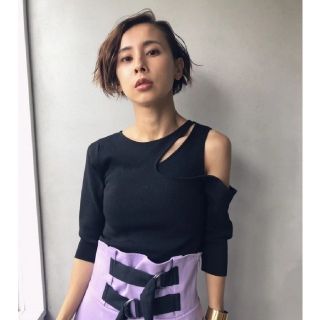 アメリヴィンテージ(Ameri VINTAGE)の 新品タグ付　アメリヴィンテージ　SLIP NECK KNIT(ニット/セーター)