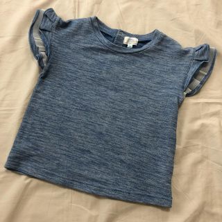 ナチュラルビューティーベーシック(NATURAL BEAUTY BASIC)のNATURAL BEAUTY BASIC デニム フリル袖カットソー(Tシャツ/カットソー)