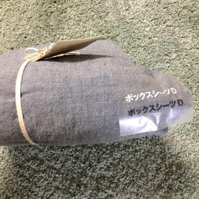 MUJI (無印良品)(ムジルシリョウヒン)の(アメリ様専用)無印良品/オーガニックコットン洗いざらしボックスシーツ・D インテリア/住まい/日用品の寝具(シーツ/カバー)の商品写真