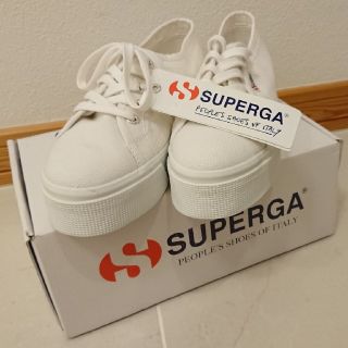 スペルガ(SUPERGA)のｽﾍﾟﾙｶﾞSUPERGA厚底WHITE新品(スニーカー)