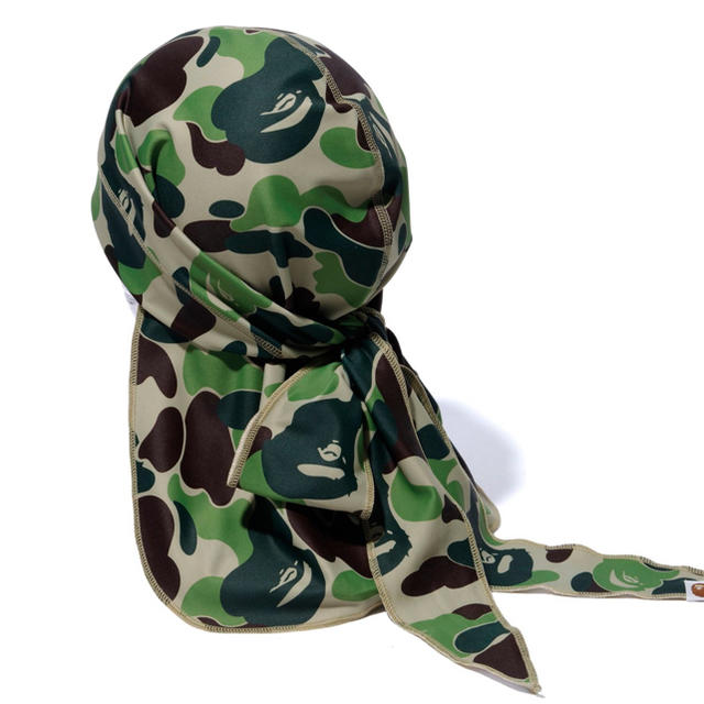 A BATHING APE(アベイシングエイプ)の送料無料  BAPE ABC CAMO Du-Rag GREEN メンズの帽子(その他)の商品写真