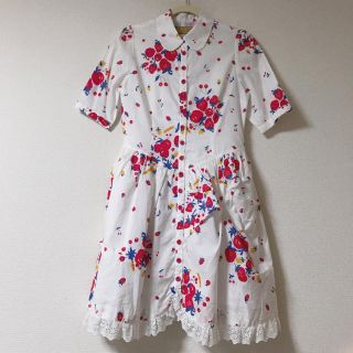 ベティーズブルー(BETTY'S BLUE)のBETTY'S BLUE♡フルーツ柄シャツワンピース(ひざ丈ワンピース)