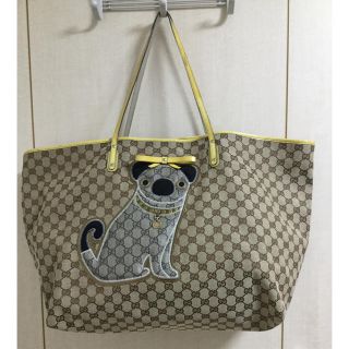 グッチ(Gucci)の【GUCCI】GGキャンパスラージトート✨グッチョリシリーズパグ✨お値下げ‼️(トートバッグ)