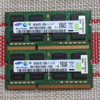 サムスン(SAMSUNG)のサムスン DDR3 4gbx2合計8GB pc3-12800S(PCパーツ)