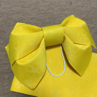 浴衣 作り帯 黄色(甚平/浴衣)