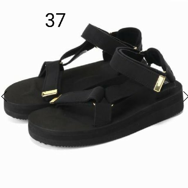 人気完売 ドゥーズィエムクラス SUICOKE サンダル 37 ブラック靴/シューズ