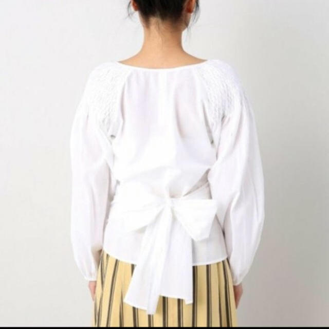 美品 merlette カシュクールブラウス ブルー