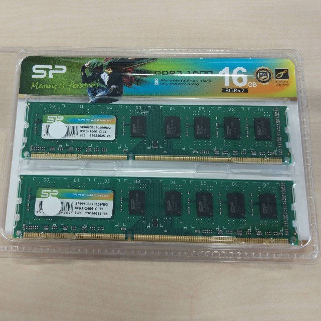 新品未開封　シリコンパワーDDR3 1600 PC3-12800 8GB×2枚