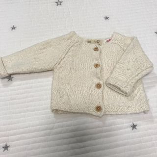 ザラキッズ(ZARA KIDS)のzara  baby カーディガン ニット オフホワイト(カーディガン/ボレロ)