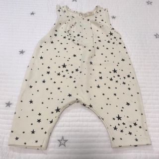 ザラキッズ(ZARA KIDS)のスター柄 サロペット ロンパース zara  baby 62サイズ(ロンパース)