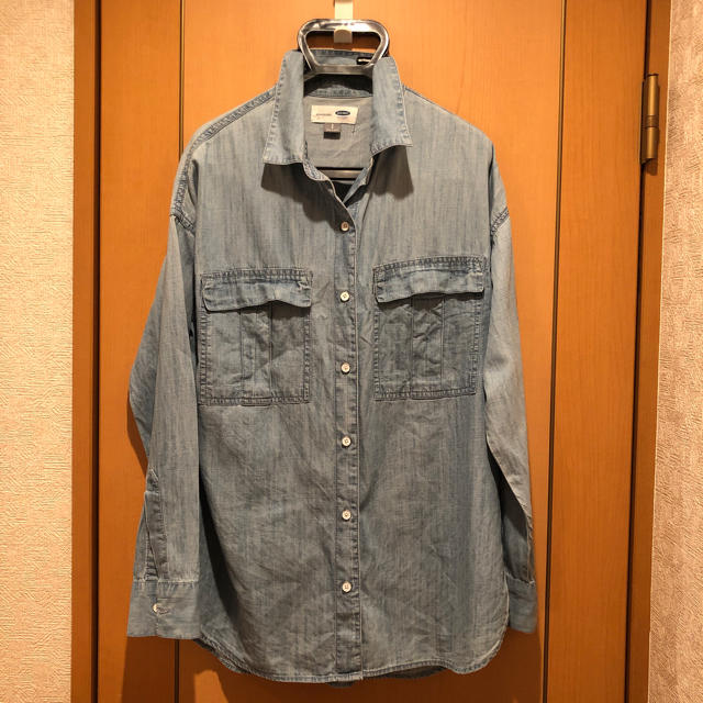 Old Navy(オールドネイビー)のOLD NAVY ダンガリーシャツ S レディースのトップス(シャツ/ブラウス(長袖/七分))の商品写真