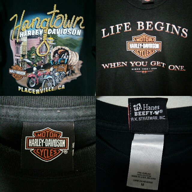 Harley Davidson(ハーレーダビッドソン)の希少 HARLEY DAVIDSON   両面プリント MADE IN USA メンズのトップス(Tシャツ/カットソー(半袖/袖なし))の商品写真
