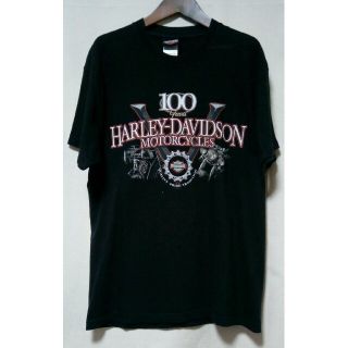 ハーレーダビッドソン(Harley Davidson)の希少  HARLEY DAVIDSON   両面プリント MADE IN USA(Tシャツ/カットソー(半袖/袖なし))