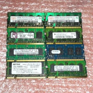 バッファロー(Buffalo)のノートパソコン用 DDR2メモリ 小容量詰め合わせ(PCパーツ)