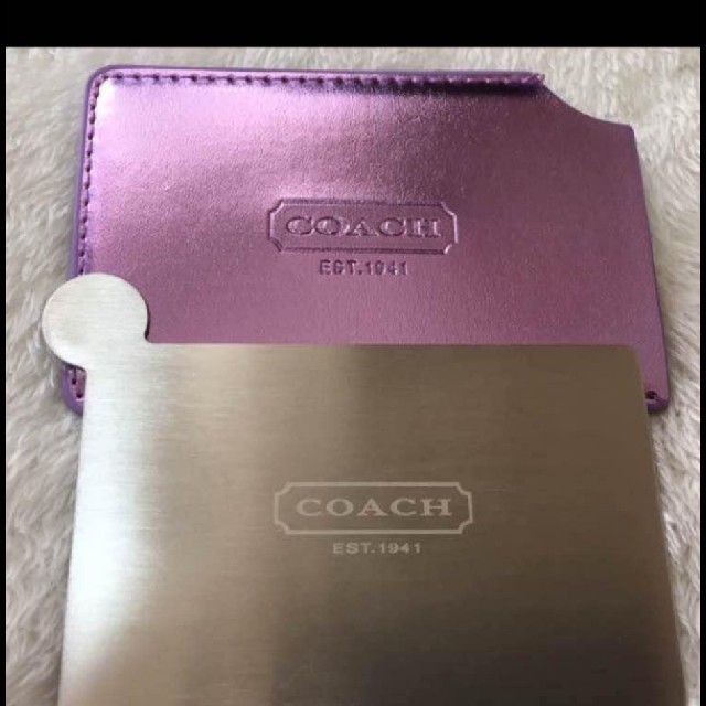 COACH カードケース付き手鏡 レディースのファッション小物(ミラー)の商品写真