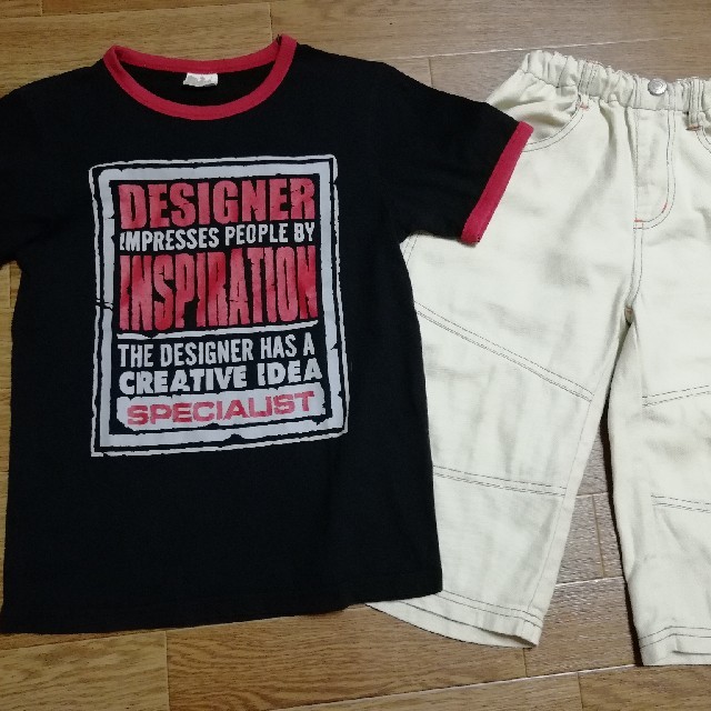 男の子 Tシャツ ハーフパンツ 上下セット 140cm キッズ/ベビー/マタニティのキッズ服男の子用(90cm~)(Tシャツ/カットソー)の商品写真