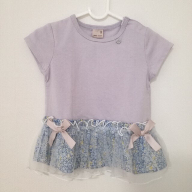 petit main(プティマイン)の新品♡petitmainペプラム裾シャツ キッズ/ベビー/マタニティのベビー服(~85cm)(シャツ/カットソー)の商品写真