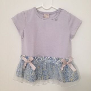 プティマイン(petit main)の新品♡petitmainペプラム裾シャツ(シャツ/カットソー)