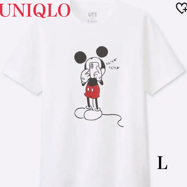 UNIQLO(ユニクロ)の新品 UNIQLO ミッキー グラフィック Tシャツ メンズ L メンズのトップス(Tシャツ/カットソー(半袖/袖なし))の商品写真