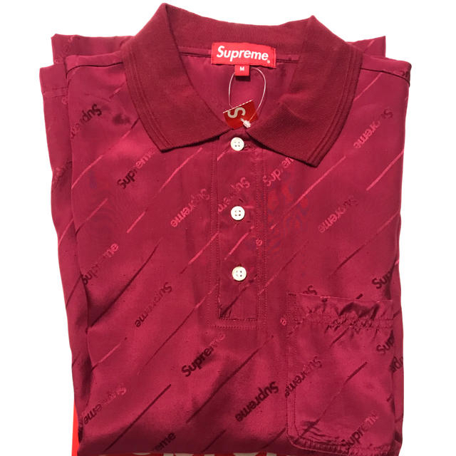 Supreme - 【M】Supreme Jacquard Logo Silk Polo の通販 by SUPARC's