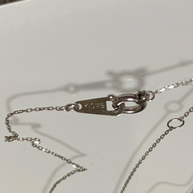 お値下げ K10 WG ダイヤモンド クロスネックレス レディースのアクセサリー(ネックレス)の商品写真
